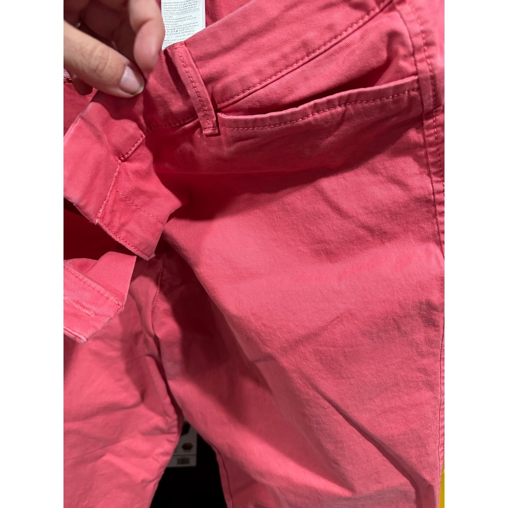 Old Navy Pixie Chino Pants Womens 14 Regular Coral Pink Mid Rise Ankle Trousers - Picture 3 of 4